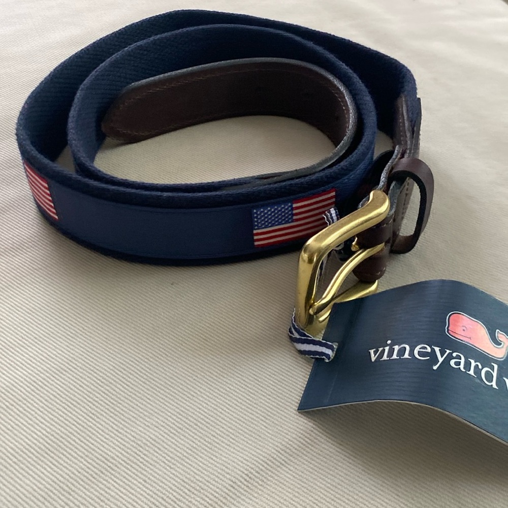 BNWT Vineyard Vines American Flag Belt